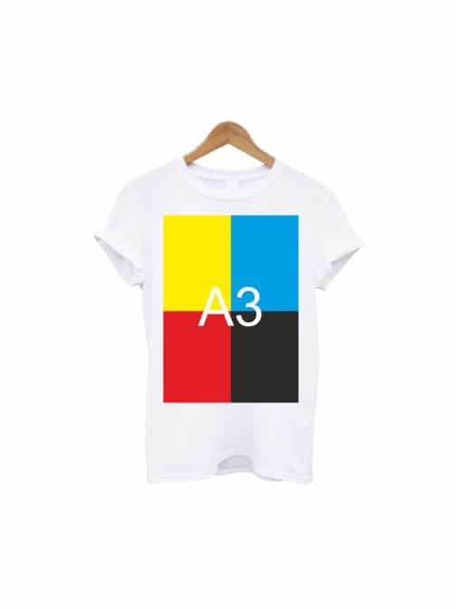 Marškinėlių formatas A3 spalvotas