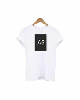 Marškinėlių formatas A5 vienspalvis