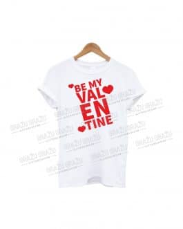 Marškinėliai Valentino dienai „Be my Valentine“